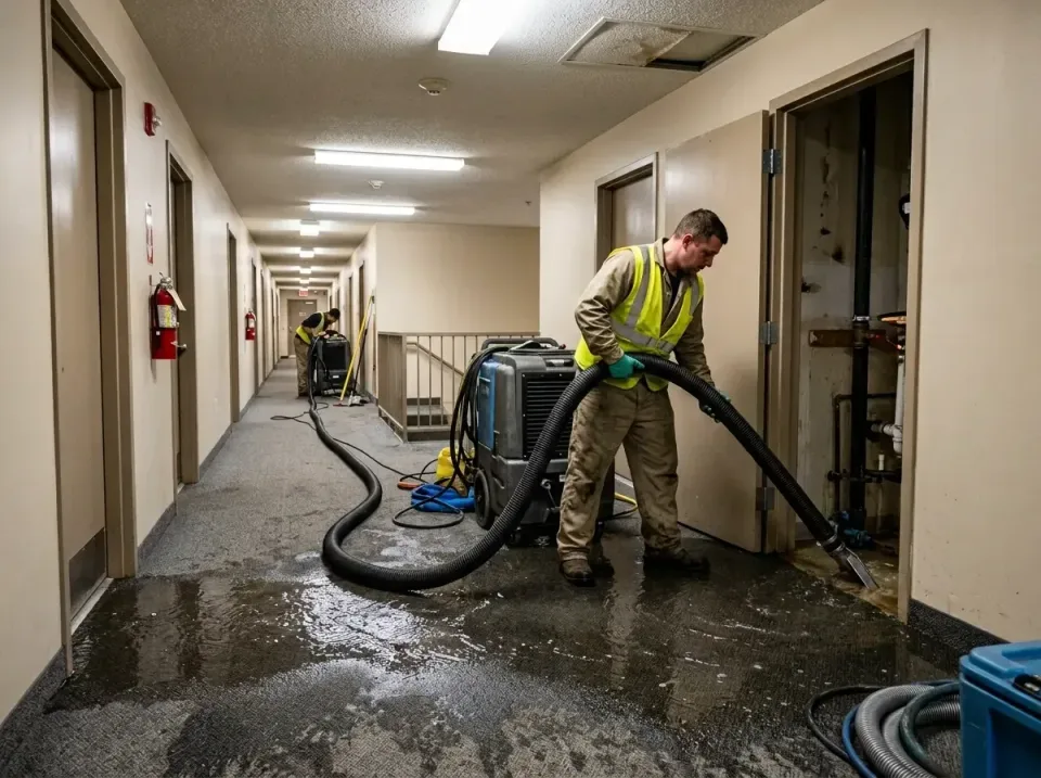 multi-unit-apartment-hallway-f-005 — frequently asked questions, Emergency Burst Pipe Water Extraction & Removal in Poquoson…